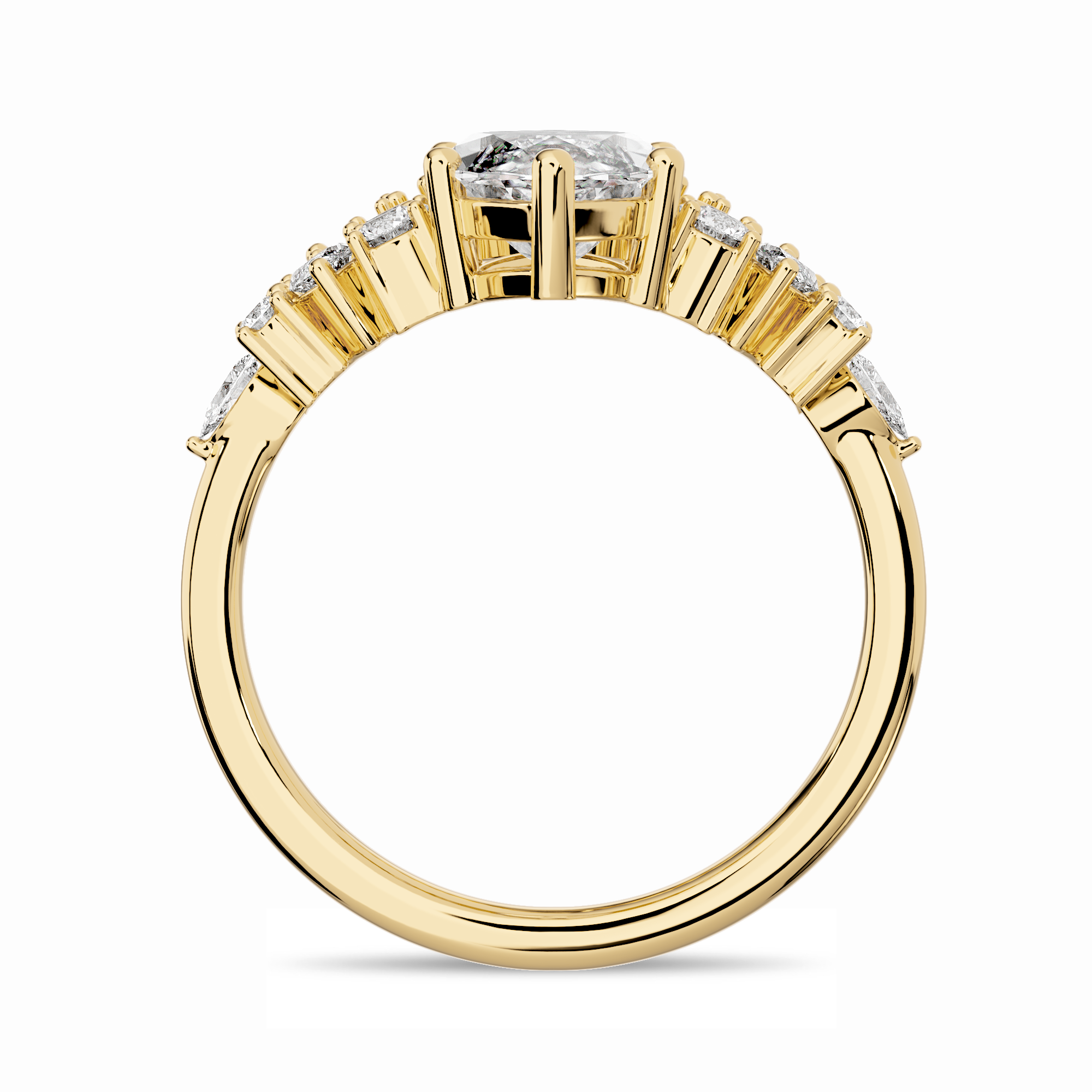 Hudson Engraved Three Stone Diamond Ring (1/3 ct. tw.) — Interactive / 360