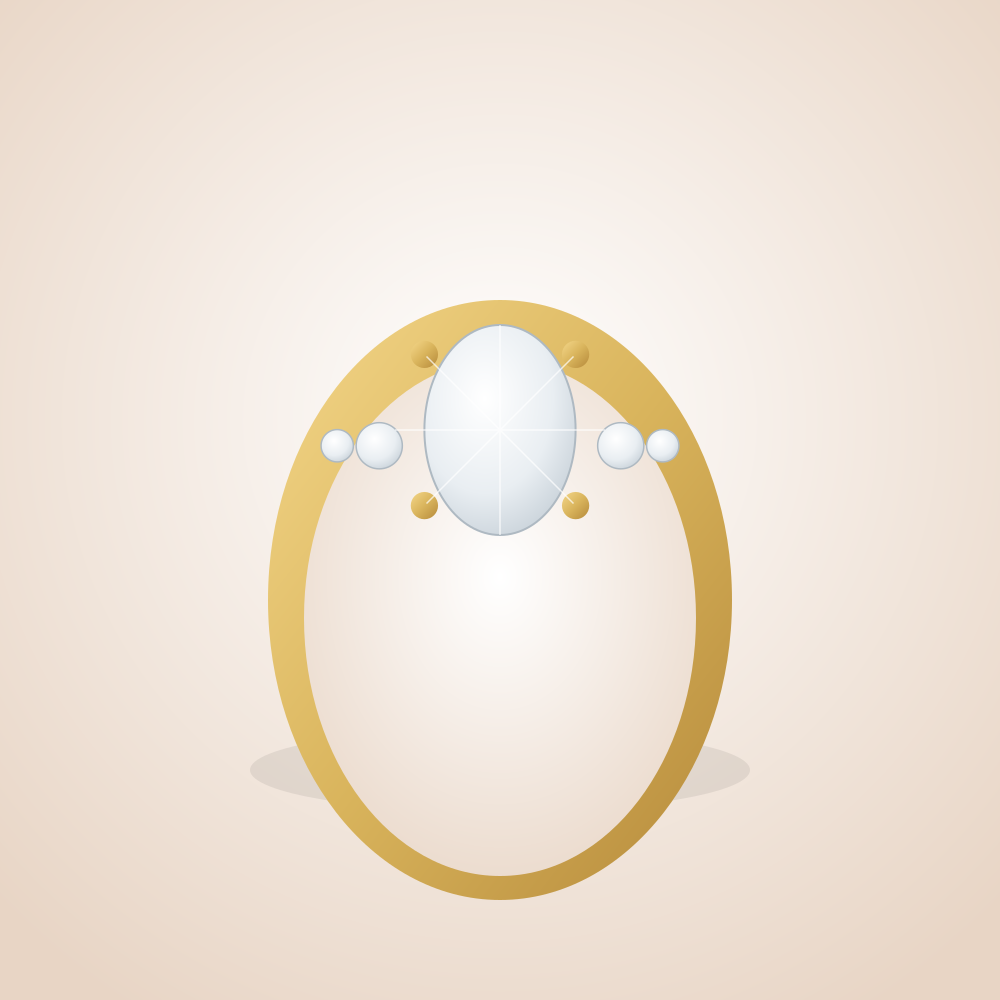 Aurelia Three-Stone Diamond Ring — On-hand