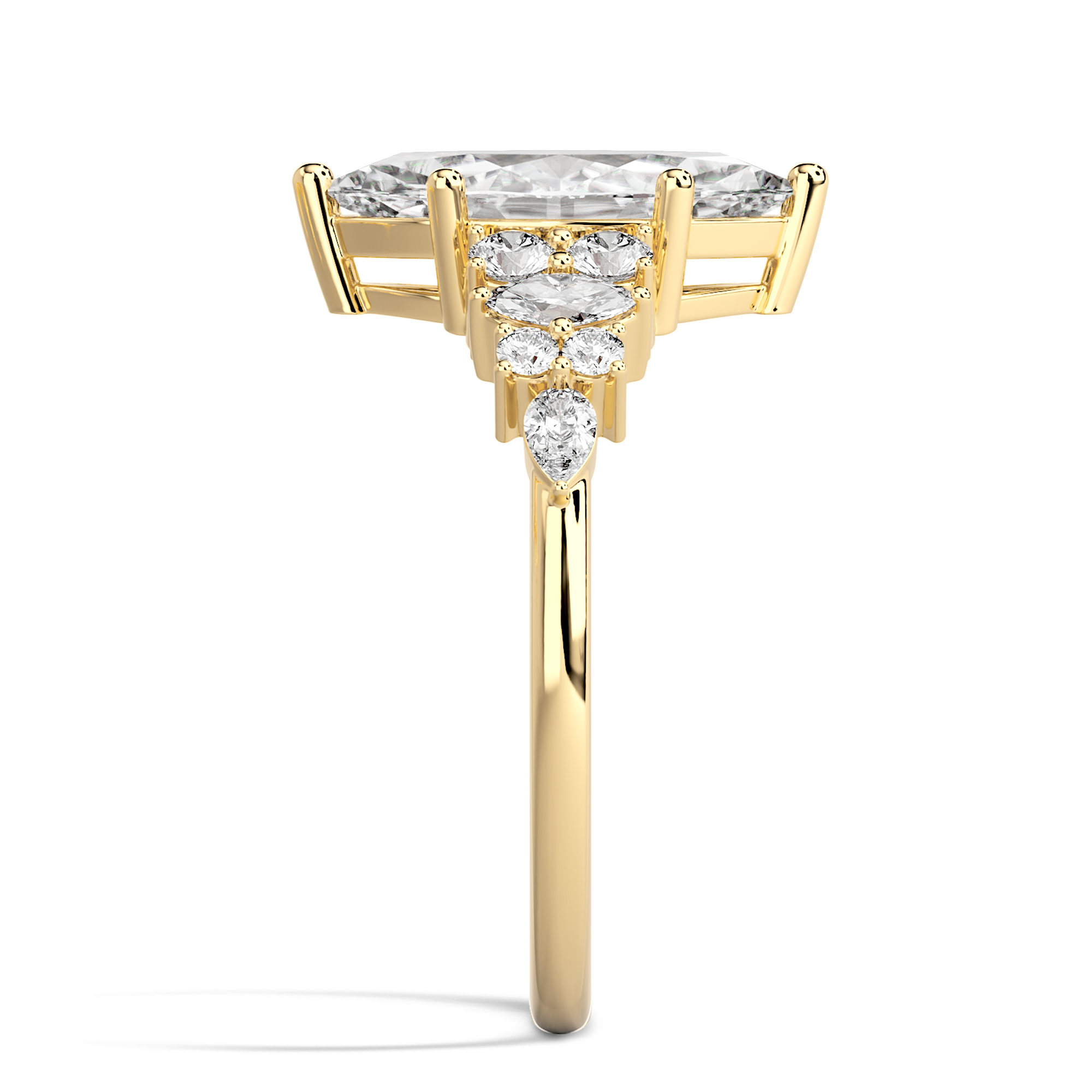 14K Yellow Gold Comfort Fit 3mm Ring — Back view