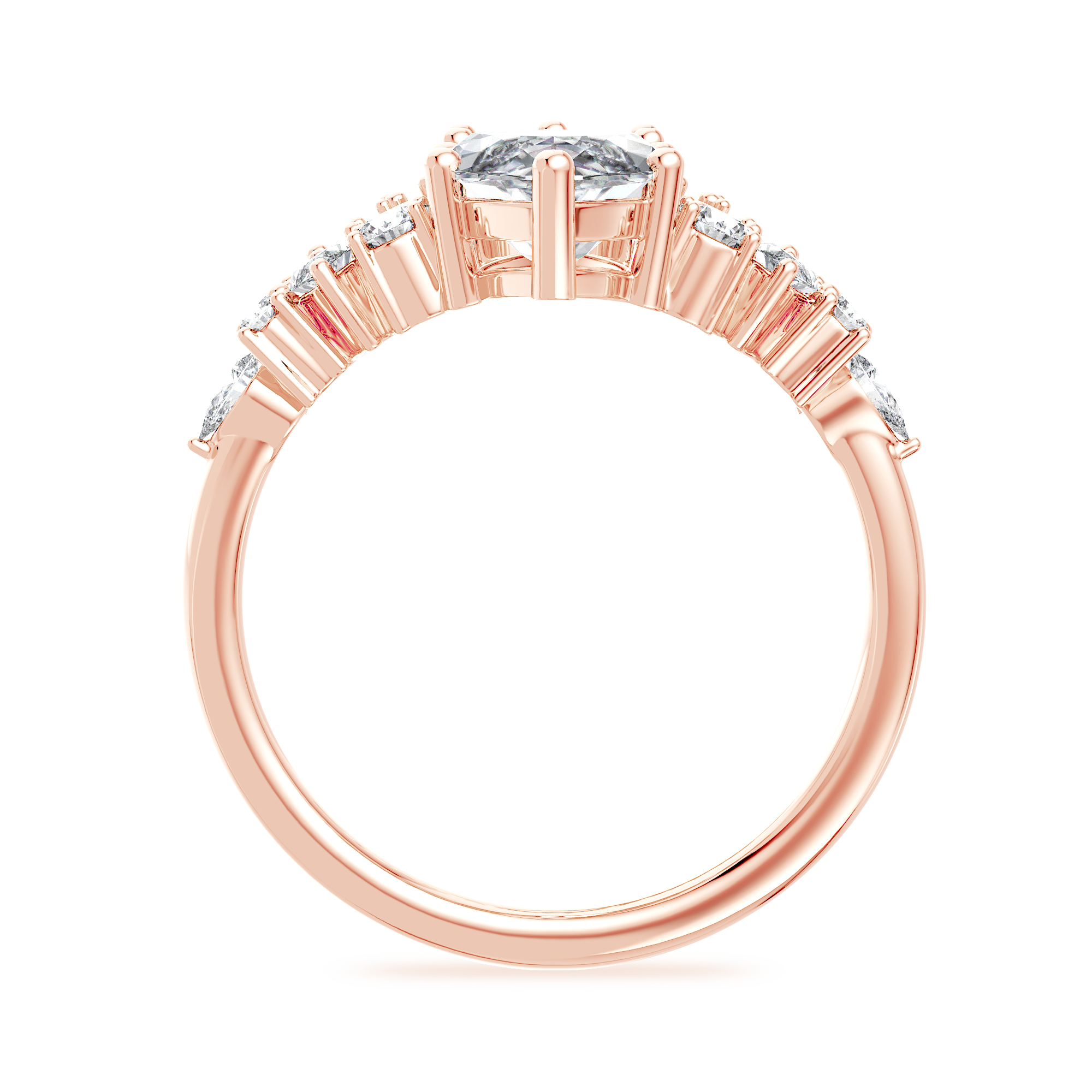14K Yellow Gold Luxe Opera Three Stone Diamond Ring (1 1/3 ct. tw.) — Interactive / 360