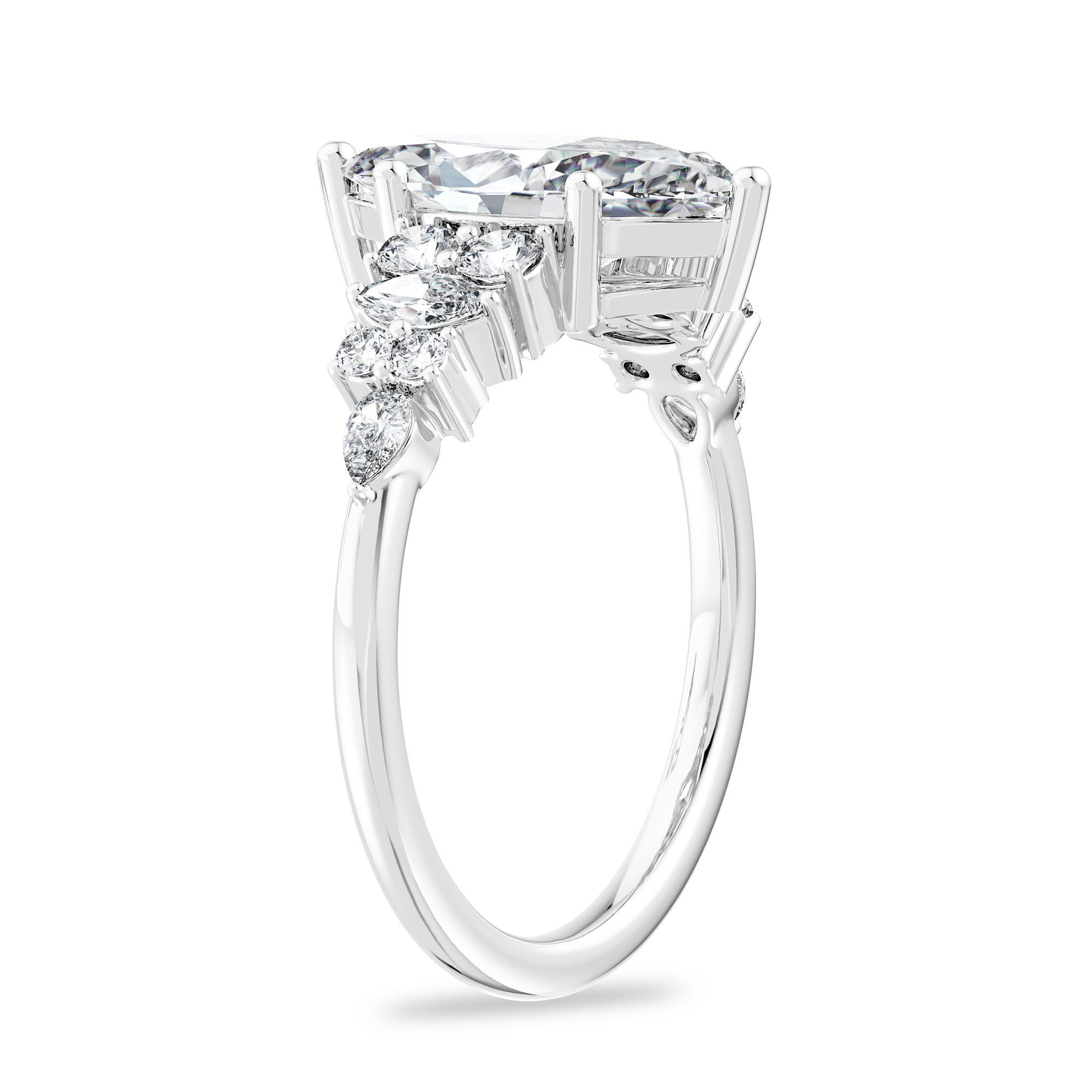 14K Yellow Gold Luxe Opera Three Stone Diamond Ring (1 1/3 ct. tw.) — On-hand