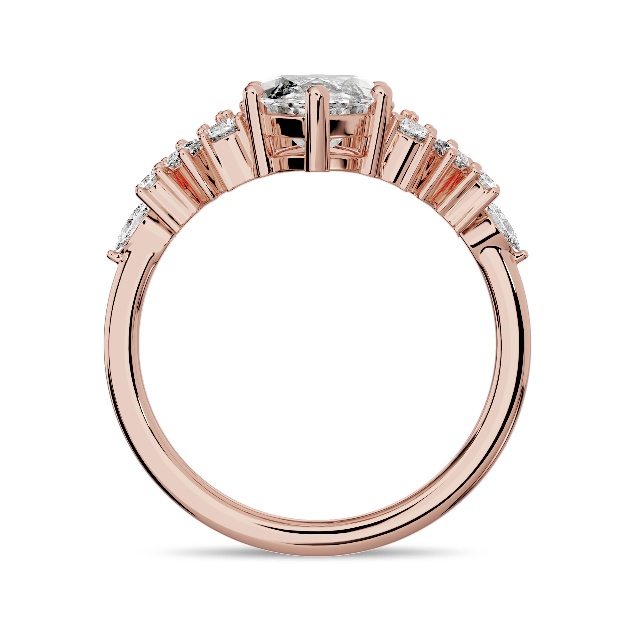 14K Yellow Gold Luxe Nadia Diamond Ring — On-hand