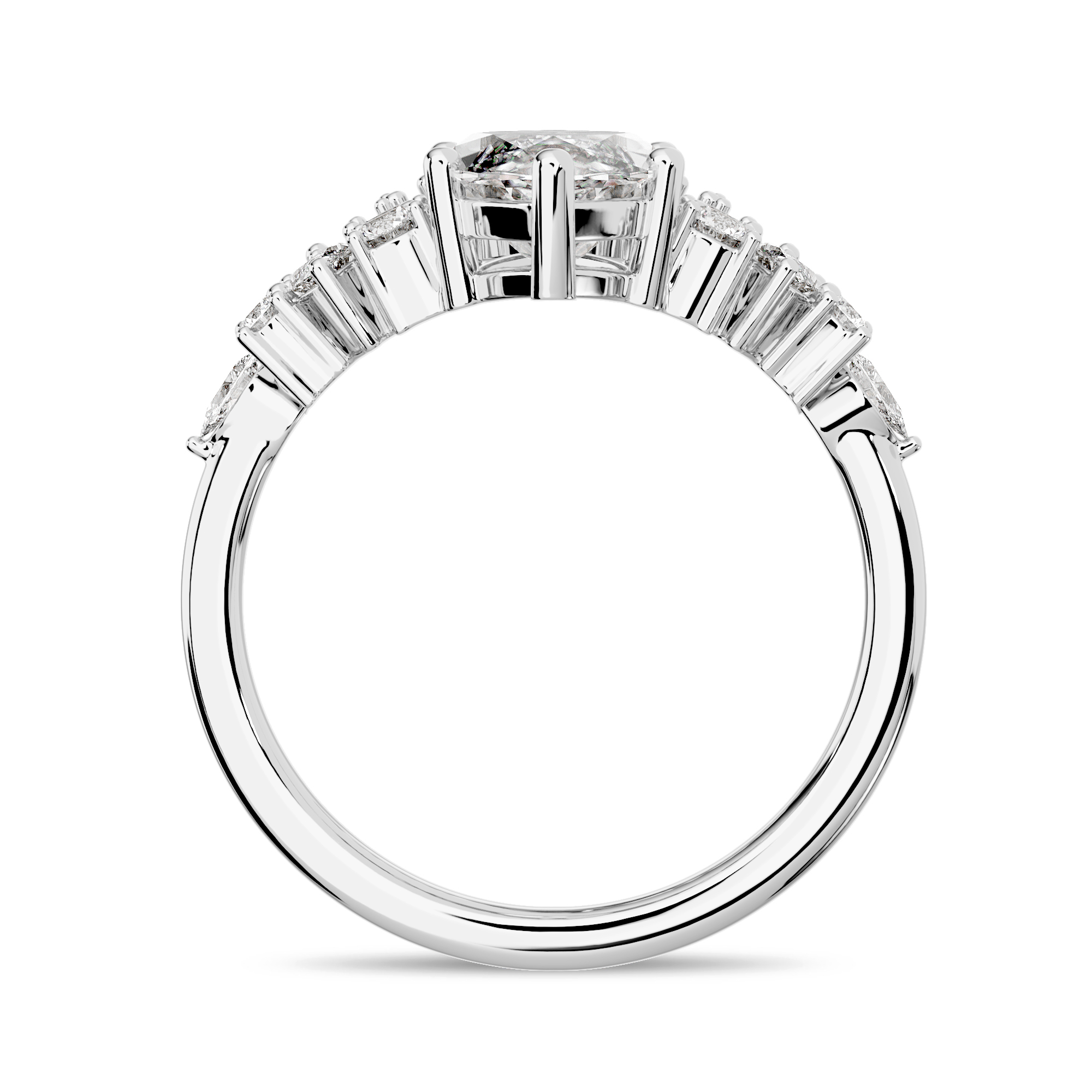 14K Yellow Gold Luxe Nadia Diamond Ring — On-hand