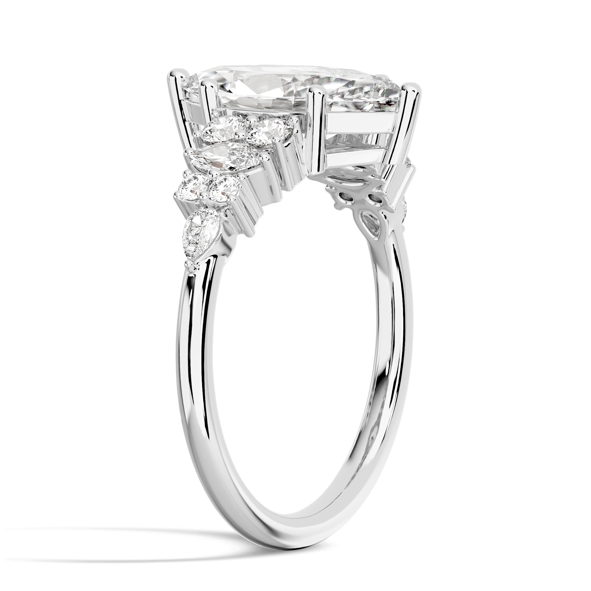 14K Yellow Gold Luxe Nadia Diamond Ring — Back view