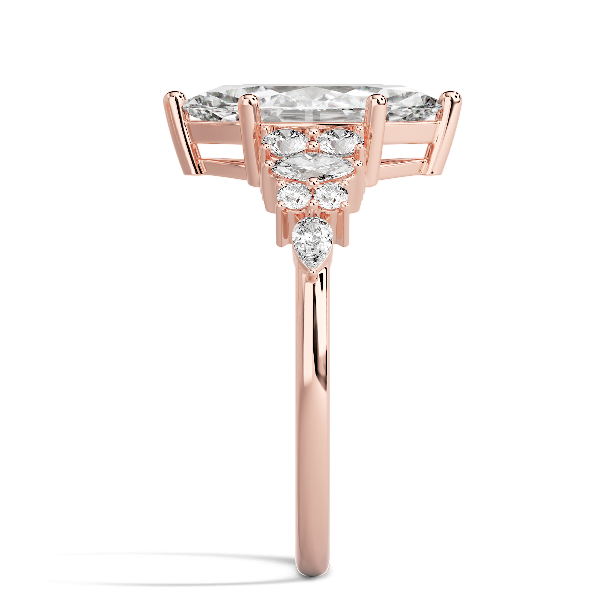 14K Yellow Gold Nadia Perfect Fit Diamond Ring — Back view