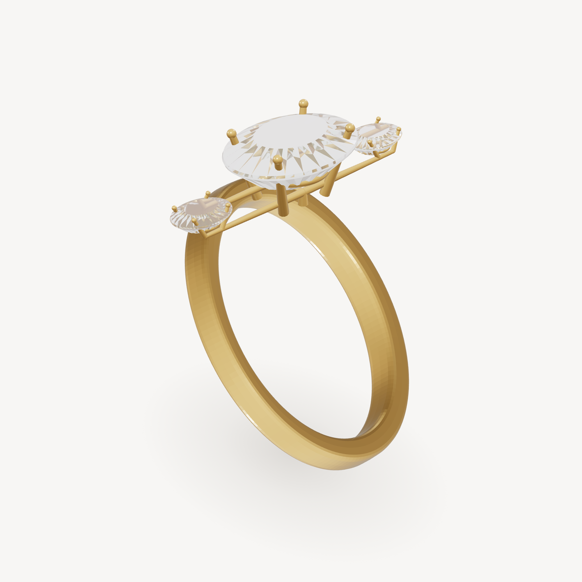 Trilogy Three-Stone Diamond Ring